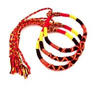 Funight Lot de 3 Bracelet brésilien d'Amitié en Coton Tressé Macramé Porte Bonheur homme femme fille garçon rouge jaune noir