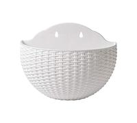 Funight Pot De Fleur 10 Couleurs, Pot De Fleurs Mural Exquis, Panier De Plantes à Suspendre Au Mur, Conteneur De Plantes pour Balcon De Jardin Extérieur Blanc