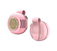 Funight Ventilateur Portable sans Pales, Clip 360°, 5 Vitesses, Écran LED, Silencieux 35dB, USB-C Rechargeable, Léger, pour Enfant, Poussette, Bureau, Sport, Voyage Rose