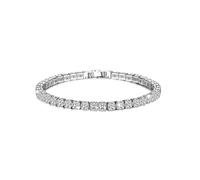 FuninCrea Bracelet rivière en oxyde de zirconium de 4 mm pour femme - Bracelet classique tendance décontracté à paillettes - Bracelet d'amitié pour filles et femmes - 19 cm, taille unique, Cristal