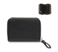 FuninCrea Porte Monnaie Femme RFID Porte Carte de Credit Petit Portefeuille Femme avec Fermeture à Glissière, Etui Carte Porte Feuilles pour Femme, Porte Feuille Femme pour Organiseur Carte Cash
