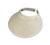 FuninCrea Raffia - Chapeau de soleil pour femme - Avec corde coupe-vent - Large bord - Chapeau de paille d'été - Chapeau de plage pour femme - Open Top - Protection UV - Casquette pour la randonnée et