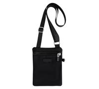 FuninCrea Sac à bandoulière pour femme - En nylon imperméable - Léger et fin - Avec sangle réglable - Pour le shopping, les promenades, Noir , s