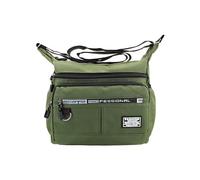 FuninCrea Sacoche Homme Bandouliere 5 Poches Zippées Sac Bandoulière Homme Messenger Bag Grande Capacité Pochette Homme avec Bandoulière Réglable pour Travail Voyage