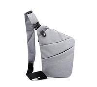 FuninCrea Sacoche Homme Bandouliere Antivol Sling Bag 5 Poches Sac Antivol Sac de Poitrine Homme avec Bande Réfléchissante, Léger Sacs Poitrine Homme Sacs Banane Homme Personal Flex Bag
