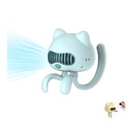 FUNJEO F08 Ventilateur portatif pour poussette, ventilateur de table, batterie 2000 mAh rechargeable par USB, design non tactile, ventilateur aromatique, pour femme/famille (bleu)