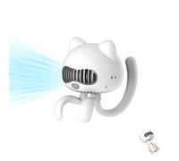 FUNJEO F08 Ventilateur portatif pour poussette, ventilateur de table, batterie 2000 mAh rechargeable par USB, design non tactile, ventilateur aromatique, pour femme/famille (blanc)