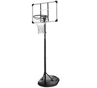FUNJEPE Panier de basketball portable réglable de 2,3 à 2,8 m 81,3 cm arrière transparent 230-280 cm