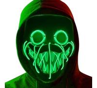 Funjoyz Huggy Masque Halloween Wuggy,Masque D'Horreur Led, 3 Effets De LumièRe, Masque D'Halloween Universel, Convient Pour Halloween, Carnaval, Mascarade, Cosplay