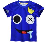 Funjoyz Rainbow T-Shirt Mixte GarçOns Filles Enfant Friends,Amusant 3D Graphique Sweat Dessin Animé éTé Manches Courtes Cosplay ThèMe Costume Mardi Gras NoëL FêTe des Enfants Halloween