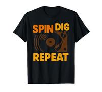 Funk Caisse de musique rétro pour collectionneur de disques vinyles T-Shirt