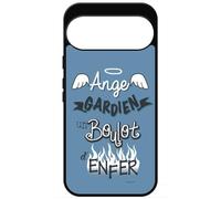 FunKaz Coque pour Google Pixel 10 & Pixel 10 Pro - ProseCafé© Humour : Ange Gardien Un boulot d'enfer - Coque Noire TPU