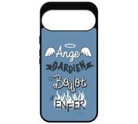 FunKaz Coque pour Google Pixel 10 Pro XL - ProseCafé© Humour : Ange Gardien Un boulot d'enfer - Coque Noire TPU