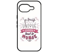 FunKaz Coque pour Google Pixel 10a - ProseCafé© Humour : Je suis Unique comme Tout Le Monde - Coque Noire TPU