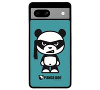FunKaz Coque pour Google Pixel 7a - Panda Boo© Bandeau Kamikaze banzaï - Coque Humour - Coque Noire TPU