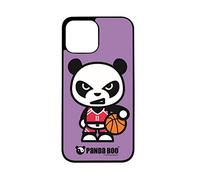 FunKaz Coque pour iPhone 13 Mini - Panda Boo© Basket Sport Ballon - thème Humour - Coque Noire TPU