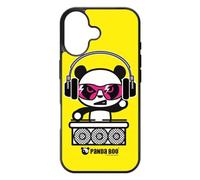 FunKaz Coque pour iPhone 17 - Panda Boo© DJ Music - thème Humour - Coque Noire TPU