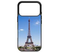 FunKaz Coque pour iPhone 17 Pro Max - Tour Eiffel Paris France - Coque Noire TPU