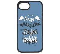 FunKaz Coque pour iPhone 17e - ProseCafé© Humour : Ange Gardien Un boulot d'enfer - Coque Noire TPU