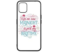 FunKaz Coque pour Nothing Phone (1) - Kiss me Now Midnight is Past My Bedtime Amour Embrasse-Moi - Coque Noire TPU