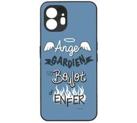 FunKaz Coque pour Nothing Phone (2) - ProseCafé© Humour : Ange Gardien Un boulot d'enfer - Coque Noire TPU