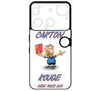 FunKaz Coque pour Nothing Phone (3) - Arbitre Carton Rouge, Non mais Oh, Sport Arbitrage - Coque Noire TPU