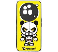 FunKaz Coque pour Nothing Phone (3a) Pro - Panda Boo© Robot Kitsch - thème Humour - Coque Noire TPU