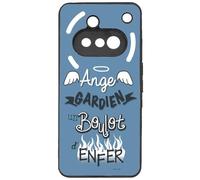 FunKaz Coque pour Nothing Phone (3a) - ProseCafé© Humour : Ange Gardien Un boulot d'enfer - Coque Noire TPU