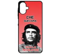 FunKaz Coque pour Samsung Galaxy A07 (4G) - Che Guevara - Viva la Revolution - Coque Noire TPU