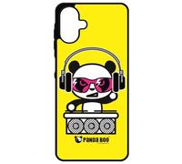 FunKaz Coque pour Samsung Galaxy A07 (4G) - Panda Boo© DJ Music - thème Humour - Coque Noire TPU