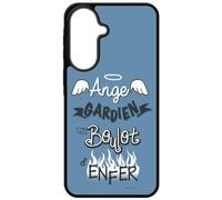 FunKaz Coque pour Samsung Galaxy A37-5G - ProseCafé© Humour : Ange Gardien Un boulot d'enfer - Coque Noire TPU