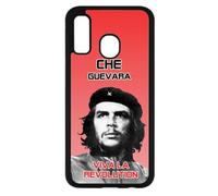 FunKaz Coque pour Samsung Galaxy A40 - Che Guevara - Viva la Revolution - Coque Noire TPU