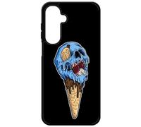 FunKaz Coque pour Samsung Galaxy M36-5G - Ice Skull - Crâne Glace - Cône Crâne - Skull Art - Coque Noire TPU