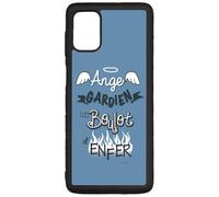 FunKaz Coque pour Samsung Galaxy M51 - ProseCafé© Humour : Ange Gardien Un boulot d'enfer - Coque Noire TPU