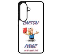 FunKaz Coque pour Samsung Galaxy S26 - Arbitre Carton Rouge, Non mais Oh, Sport Arbitrage - Coque Noire TPU