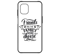 FunKaz Coque pour Samsung Galaxy XCover 7 Pro - Friends are The Family You Choose - Citation Amis Famille - Coque Noire TPU
