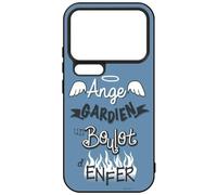 FunKaz Coque pour Xiaomi 17 Pro - ProseCafé© Humour : Ange Gardien Un boulot d'enfer - Coque Noire TPU