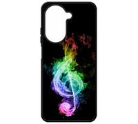 FunKaz Coque pour Xiaomi Poco C71 - clé de Sol enflammée - solfège Musique - Coque Noire TPU