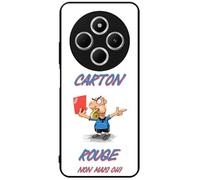 FunKaz Coque pour Xiaomi Poco C75 4G et 5G - Arbitre Carton Rouge, Non mais Oh, Sport Arbitrage - Coque Noire TPU