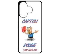 FunKaz Coque pour Xiaomi Poco M6 4G - Arbitre Carton Rouge, Non mais Oh, Sport Arbitrage - Coque Noire TPU