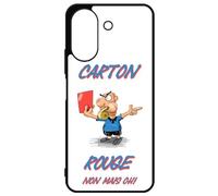 FunKaz Coque pour Xiaomi Redmi 13C (4G) / Poco C65 - - Arbitre Carton Rouge, Non mais Oh, Sport Arbitrage - Coque Noire TPU