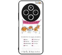 FunKaz Coque pour Xiaomi Redmi 14C 4G et 5G - Les Shadoks - Joyeux GA Zo Bu MEU - Coque Noire TPU