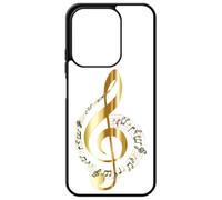 FunKaz Coque pour Xiaomi Redmi 15C (Version Europe) 4G et 5G - clé de Sol - solfège Musique - Musicien - Coque Noire TPU