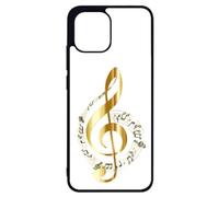 FunKaz Coque pour Xiaomi Redmi A1 et A2 - - clé de Sol - solfège Musique - Musicien - Coque Noire TPU