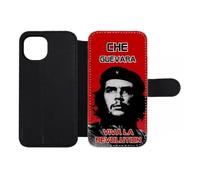 FunKaz Etui Cuir pour Iphone 12 Mini - Che Guevara - Viva la Revolution - Housse Fermeture magnétique