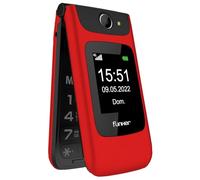 Funker C200 Comfort 4G Téléphone Portable 4G à Rabat Pour Seniors, Gros Boutons Et Touches, Facile à Utiliser, Bouton SOS, USB-C, 3 Mémoires Directes, 2000 Contacts, Batterie 1000 mAh (Rojo)