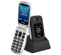 Funker E350 Max Audio3 Plus 4G, Handy mit Einfach zu bedienender Abdeckung, große Tasten und Display, Audio Pro kompatibel mit Hörgeräten, Starke Lautstärke mit Verstärker, Fernkonfiguration,