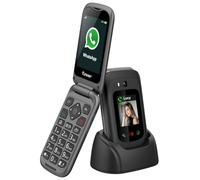 Funker E450 Max Pro 2 - Téléphone Pliable 4G pour Personnes âgées - Whatsapp - Appel vidéo - Écran Tactile - Bouton SOS - Géolocalisation - Batterie 1750 mAh - Compatibilité avec Les écouteurs -