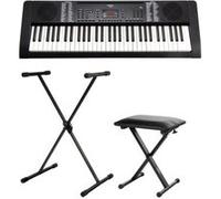Piano Electrique Clavier Numerique Synthetiseur 61 Touches Banc Support Set Noir