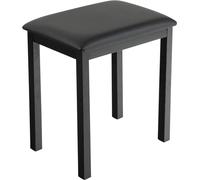Funkey B100 Banc de Piano - Tabouret Haut de Gamme - Assise Noire Similicuir 44x30 cm - Pieds Métalliques Stables - Hauteur 50 cm - Couleur Noir Mat